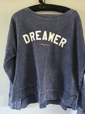 Betsey Johnson DREAMER Waffle Knit Cotton  Tunic Size L